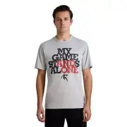 And1 Men's Dunk Distinguishable Print Graphic Gray Tee 3XL