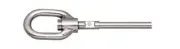 STAINLESS SWIVEL GATE EYE HAND SWAGE 1/8" 316 SS