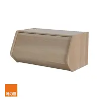 在飛比找momo購物網優惠-【特力屋】日本IRIS 木質可掀門堆疊櫃 淺木色 60x30