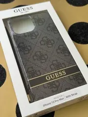 Phone Case iPhone 13 Pro Max Guess Cover Apple Black Drop Protection Hard Strap