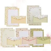 Ipetboom Flower Printing Envelope Letter Paper: 5Sets Stationary Paper and Envelopes - Lovely Writing Stationery Envelopes Kit School Stationery for School