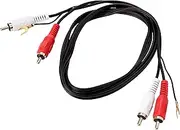 AV:Link 2X RCA Male to 2 x RCA Male Ground