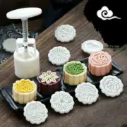 10pcs 100g Mooncake Mold Stamp Barrel DIY Hand Press Moon Cake Pastry Mould