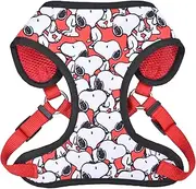 fetch FOR PETS Peanuts Charlie Brown Snoopy Red Dog Harness, Medium, Cartoon Pattern, No Pull, Dog Apparel & Accessories
