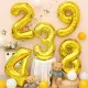 【阿米氣球派對】金色32吋大數字氣球1個-數字任選(鋁箔氣球 數字氣球)