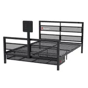 X Rocker Basecamp Gaming Double Bed Frame w/Adjustable Twist VESA TV Mount Black
