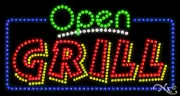 NEW “OPEN GRILL" 32x17 BORDER SOLID/ANIMATED LED SIGN W/CUSTOM OPTIONS 25513