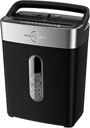 BONSEN Shredder for Home Office, 8-Sheet Crosscut Credit Card Shredder, Small Paper Shredder for Home Use with 4 Gallons Wastebasket, High Security Level P-4, ETL Certification (S3101)