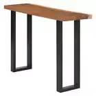 Solid Suar Wood Console Table Hallway Entry Wooden Display Shelf Drawers