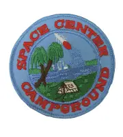 SPACE CENTER CAMPGROUND SOUVENIR EMBROIDERED 4" PATCH