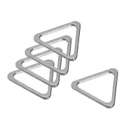Metal Triangle Ring Buckle 30mm(1.18") Inner Width for DIY Silver Tone 10pcs