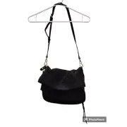 New detached tag Vince Camuto Cory Top Zip Black Leather Shoulder or crossbody