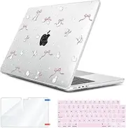 for MacBook Pro 14 inch Case 2024 2023 2022 2021 M4 M3 M2 M1 A3112 A3185 A3401 A2918 A2992 A2779 A2442 Retina Display &Touch ID, Hard Shell Cases with Keyboard Cover&Screen Protector, Bunny-P