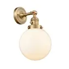 Innovations Beacon 8" Sconce, 203SW Series, BB/WH - 203SW-BB-G201-8