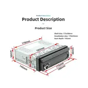 Car Portable Radio Bluetooth Mp5 Fm The Host 9612w 1din 7inch Car Retractable Screen Wireless Carpl As Shown