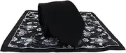 [Michelsons of London] Black Tie & Contrast Pocket Square Set