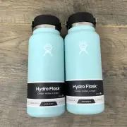 Hydro Flask 32 oz Wide Mouth Bottle, Dew — Set Of 2 — Brand New