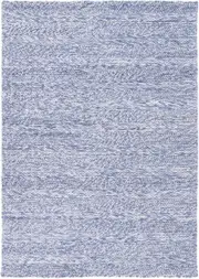 Grace Ringlets Blue Wool Blend Rug