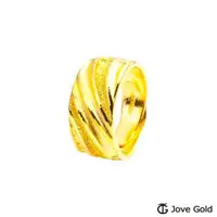 在飛比找森森購物網優惠-Jove Gold漾金飾 似水年華黃金男戒指(寬版)