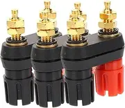 3pcs Terminal Connector for Loudspeaker Cable Speaker Terminal Connector Binding Post Speaker Supply Audio Base Speakers Connection Car Speakers System Amplifier Parts Metal