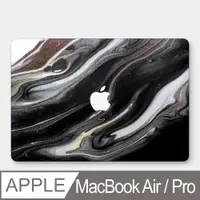 在飛比找PChome24h購物優惠-黑色大理石紋理 MacBook Air / Pro 防刮保護