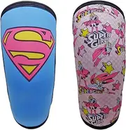 RUNTOP Knee Sleeves(PAIR) 7 mm Neoprene Knee Supports Pain Compression Brace Cap for Squats Cross Fitness Training WODS Weightlifting Powerlifting Knee Pads For Men Women Kids (Super Girl, XL)
