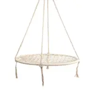 Indoor Outdoor Hanging Hammock Round Nest Swing Chair Kids Adult Rope Seat