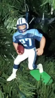 Eddie George Tennessee Titans Christmas Tree Ornament 4" Blue Jersey Football