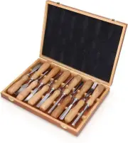 Gugxiom Wood Carving Tools Set, 12PCS Carving Knife Sharpener with Storage Box