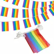 5 M Rainbow String Flag Gay Pride Lesbian Bisexual Banner Peace LGBT Bunting