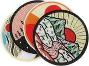 VILLFUL 4pcs Embroidered DIY Clothing Patches Decorative Applique for Garment Accessories Safe Durable Repair Stickers for Hats Bags and Jackets Personalize Your Style
