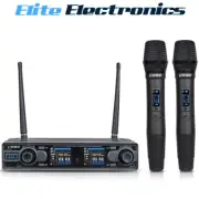RBR D332 UHF USB Rechargeable Handheld Wireless Microphone Karaoke Balance Out
