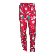 Snowball Men's Holiday Sleep Pants, Red Size XL(40-42)