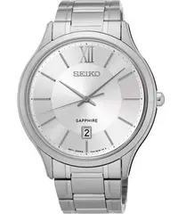 在飛比找Yahoo!奇摩拍賣優惠-SEIKO 大三針時尚腕錶(SGEH51P1)-銀/42mm