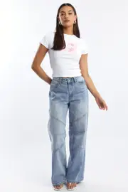 Denim Barrel Jeans Low rise - Size 16XL, Women's Boyfriend Jean