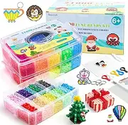 INSCRAFT Fuse Beads, 21,000 pcs Fuse Beads Kit 22 Colors 5MM for Kids, Including 8 Ironing Paper,48 Patterns, 4 Pegboards, Tweezers, Beads Compatible Kit