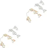 [VALICLUD] Ring Finger Decor Chain Decor Double Full Band Halloween Silver Alloy