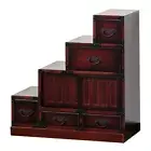 chest of drawers brown folk art style stair Japanese style furniture