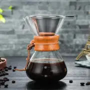 Pour Over Coffee Maker 14oz Paperless Glass Carafe With Stainless Steel Filte