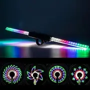 64 LED Wheel Lights, 30 Patterns, Waterproof Spoke Lights for Bicycle, with 64 LED and 30 Changing Patterns, Spoke Light (Colourful)