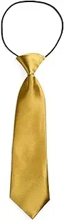 [DonDon] Children's Tie Boys Tie Silk Look Shiny Pre-Tied Elastic Elastic Band