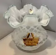 Longaberger Fenton 2004 Vase 4.4 in signed By George Fenton ￼