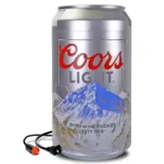 Coors Light Appliances 8 Can Portable Mini Fridge Personal Travel Cooler Silver
