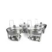 Alpha Living Chafing Dish Buffet Set of 4 – Complete Stainless Steel Chaff