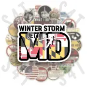 2025 Winter Storm Jett Maryland Lineman Hard Hat Sticker Freezing Ice Snow Power