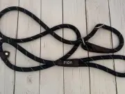 FIDA Black Double Durable Large Dog Rope Leash 68” Length NWOT CHARITY