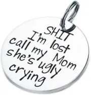 Funny Pet Tag, Funny Dog Tag, Stainless Steel Dog Cat Collar Tags, Shit I'M L...