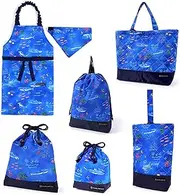 COLORFUL CANDY STYLE NT505000 Kindergarten Entrance 6-Piece Set, Water Repellent Type, Lesson Bag, Quilting, Gusset, Shoe Case, Drawstring Clothes, Gymnastics Clothes, Lunch Bag, Cup Bag, Small