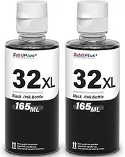 32XL Black Ink Bottles Compatible Replacement for HP Smart Tank Printer 6001 5101 7602 7301 5000 5102 757 7601 755 7601 755 Ink Refill, Smart Tank Plus 651 551 Ink Refill