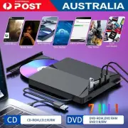 Hub/Slim External CD DVD Drive Type C USB 3.0 Disc Player Burner Writer For Mac